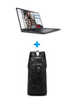 اشتري Vostro 3520-4 Laptop With 15.6 Inch FHD /Core I5-1235U /8 GB Ram /512 GB SSD/ 2 GB Geforce Mx550 /Free Dos /English/Arabic Black With Casual Leather Laptop Backpack Black English/Arabic Black في مصر