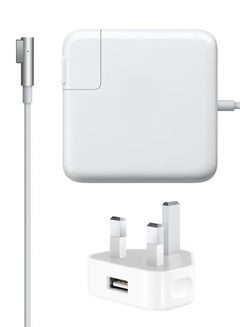 Buy 85W MagSafe Power Adapter, 3-Pin UK Plug White in UAE