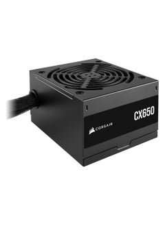 اشتري CX650 80 PLUS Bronze Non Modular Low-Noise ATX 650 Watt Power Supply - UK - Black في السعودية