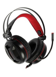 اشتري Wired gaming headset , stereo headphone with red LED light for pc and laptop with 3.5mm port , can use it in home , office and out door في مصر