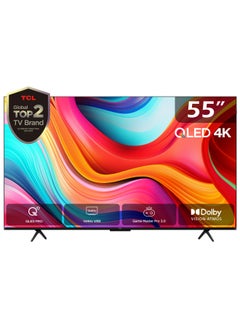 اشتري 55 Inch QLED Pro 144Hz Onkyo Gaming TV, 4K UHD, HDR Pro, Google TV (Dolby Vision IQ & Atmos, Motion Clarity, Hands-Free Voice Control, Compatible with Google Assistant & Alexa) 55T8B Black في السعودية