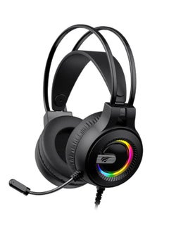 Buy Gaming Headphone (RGB) , Model H2040D , 50MM Dynamic unit,  Surround Sound Wired (3.5mm audio + USB) , Headphone With Noise Cancelling Microphone & In-Line Volume Control in Egypt