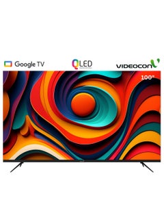 اشتري 100 Inch Edgeless QLED 4K UHD Google TV with Voice Remote, Dolby Audio, Bluetooth, A+ Grade Panel and Free Wall Mount E100QLGT1100 Black في الامارات