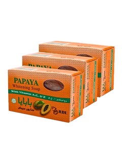 Buy Pack of 3 Papaya Whitening Soap with Vitamin A,C, and E Orange 3 X 135grams in Saudi Arabia