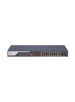 اشتري 24 Port Fast Ethernet Unmanaged POE Switch, 2410/100 Mbps PoE Port, 2Gigabit RJ45 Port, 2*Gigabit Fiber Optical Port, 300m Long Range PoE, 6KV Surge Protection, 8.8Gbps Switching Capacity, 4 Mbits, Metal, Blue | DS-3E0326P-E(C) Blue في الامارات