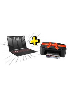 Buy TUF A15 Gaming Laptop With 15.6-Inch Display, Ryzen-9 Processor/16GB RAM/1TB SSD/DOS/8GB GeForce RTX 4070 Graphic Card + PIXMA TS3440 Wireless Printer English/Arabic Mecha Gray in Egypt