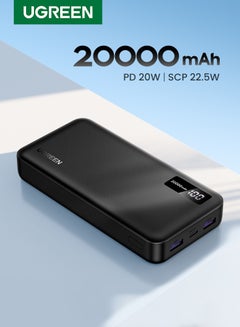 Buy 20000 mAh Power Bank Portable Charger USB Type C Battery Pack 22.5W Fast Charging Compatible with iPhone 16 15 14 13 Pro Max Samsung Galaxy  Z Fold 6  S24 S23 S22 S21 Ultra Apple Watch Airpods iPad Black in Egypt