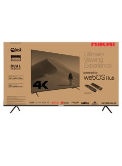 اشتري 70 Inch QLED WebOS 4K Smart UHD TV, Hands-Free Voice Control, Dolby Digital, Built-in Wi-Fi, Bluetooth, High Colour Gamut, Effortless Connectivity With Android & Apple Devices - NIK70MEU4QLED Black في السعودية