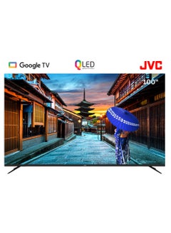 Buy 100 Inch Edgeless QLED 4K UHD Official Google TV with Dolby Vision Atmos, "Hey Google" Voice Remote, Bluetooth, 2024 Latest Model LT-100NQ7155 Black in UAE