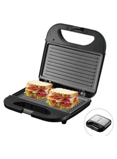 اشتري Grill Sandwich Maker, Toast, Waffle, Griddle, Iron Panini Press Slice, Non Stick Multifunctional Plates For Grilling And Toasting 800 W PR81520 Black في الامارات