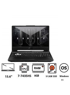 Buy ASUS TUF GAMING A15 Laptop (FA506NCR-HN007W) With 15.6 Inch/Ryzen 7-7435HS/ 8GB RAM/ 512GB SSD/ Geforce RTX 3050/ WIN11/ English/Arabic Black in Egypt