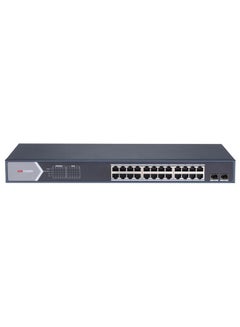 اشتري 24 Port Gigabit Smart POE Switch, 24Gigabit PoE Ports, 2Gigabit Fiber Optical Port, 300m Long Range PoE, 6KV Surge Protection, 56Gbps Switching Capacity, 400 W Max. Power Consumption, 4.1 Mbits, Metal, DS-3E1526P-SI Blue في الامارات