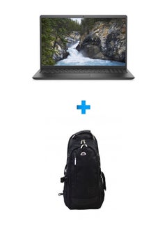 اشتري Vostro 3520-6 Laptop With 15.6 Inch FHD /Core I5-1235U /8 GB Ram /512 GB SSD /2 GB Geforce Mx550 /Windows 11 English Black With HP Laptop Bags 1418 Backpack Black English Black في مصر