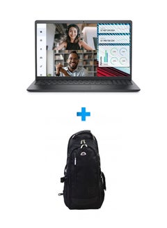 اشتري Vostro 3520-1 Laptop With 15.6 Inch FHD /Core I5-1235U /4 GB Ram /256 GB SSD /Intel UHD/ Free Dos /English Black With HP Laptop Bags 1418 Backpack Black English Black في مصر