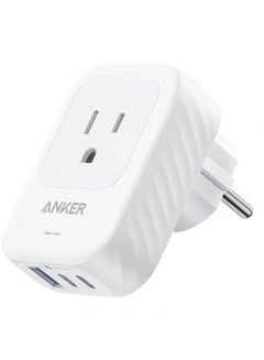 Buy Anker Travel Adapter Wall Charger 5-in-1 white in Egypt