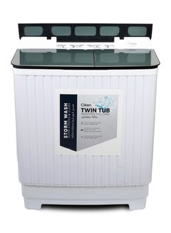 Buy Semi Automatic Twin Tub Washing Machine With Air Drying Function, Top Load Mechanism, 8 Kg Capacity, 1350 RPM 520 W CK663 White in UAE