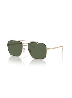 Buy Men's Square Shape Metal Sunglasses 2140 - Lens Size: 57 Mm - Matte Black in Saudi Arabia