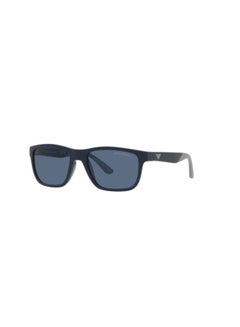 Buy Men's Square Shape Metal Sunglasses 2155 - Lens Size: 58 Mm - Matte Black in Saudi Arabia