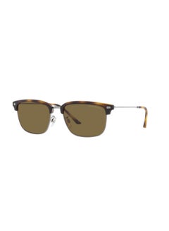 Buy Men's Clubmaster Shape Metal Sunglasses 4180 - Lens Size: 57 Mm - Havana With Gunmetal Temple in Saudi Arabia