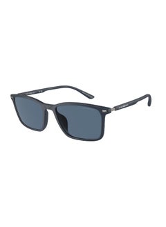 اشتري Men's Rectangular Shape  Sunglasses 4223U - Lens Size: 56 Mm - Matte Blue في السعودية