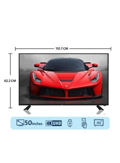 Buy 50 Inch 4K Smart TV - Frameless - ANDROID 14 - 2 REMOTE CONTROL (FREE AIR REMOTE) 1.5GB + 8G - KMC50US24 BLACK in Saudi Arabia