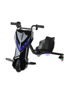 Buy 36V High-Power 360° Electric Stunt Drifting Scooter For Kids And Adults - Adjustable Body With Bluetooth And Protective Gear, 3 Speed Modes, 250W Brushless Motor, 8-15 Km/H With 80 Kg Load, Age 6+ Noon Exclusive Series - Black in Saudi Arabia