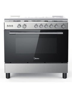 Buy 90x60cm Gas Cooking Range 5 Burners CME9060 Grey in UAE