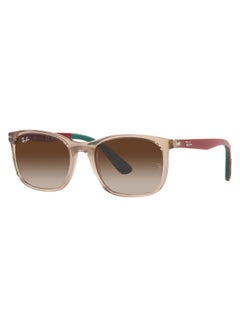 اشتري Unisex  Rectangular Shape Acetate Sunglasses 9076S - Lens Size: 49 Mm - Transp Brown On Rubber Green في السعودية