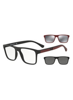 اشتري Men's Rectangular Shape  Sunglasses 4115 - Lens Size: 54 Mm - Matte Black في السعودية