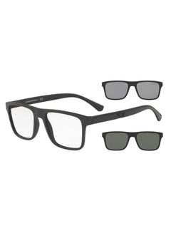 اشتري Men's Rectangular Shape  Sunglasses 4115 - Lens Size: 54 Mm - Matte Black في السعودية