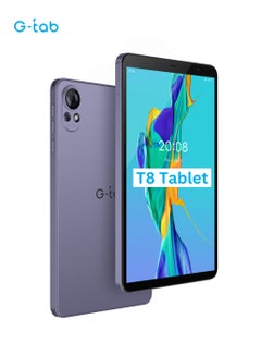 اشتري T8 Tablet/8.0 Inches/T310 2.0GHz Processor/4 GB RAM/Expandable 4GB RAM /IPS 80081280 Resolution/5000 mAH Battery/128 GB ROM/Androud 14/ Single SIM/2MP  front + 5 MP Rear Camera في الامارات