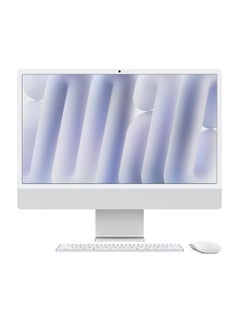 اشتري 24-inch iMac with Retina 4.5K Display, M4 Chip 10-Core CPU 10-Core GPU Processor/16GB RAM/512GB SSD/macOS English Silver في الامارات