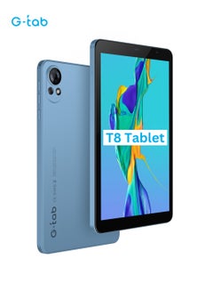 اشتري T8 Tablet/8.0 Inches/T310 2.0GHz Processor/4 GB RAM/Expandable 4GB RAM /IPS 80081280 Resolution/5000 mAH Battery/128 GB ROM/Androud 14/ Single SIM/2MP  front + 5 MP Rear Camera في الامارات