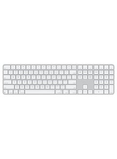 اشتري Magic Keyboard With Touch ID And Numeric Keypad For Mac Models With Apple silicon (USB-C Port)- US English(2024)-Official Apple Stock White في الامارات