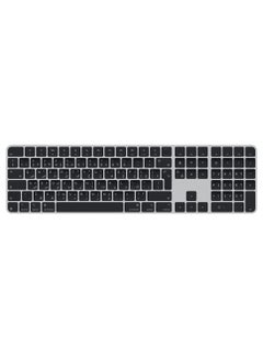 اشتري Magic Keyboard with Touch ID and Numeric Keypad for Mac models with Apple silicon (USB-C) - Black Arabic (2024) - Official Stock Black في الامارات