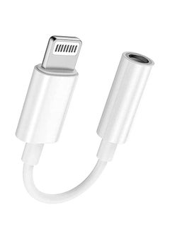 اشتري Lightning to 3.5mm AUX Jack Adapter Cable for iPhone to Headphone Converter White في الامارات