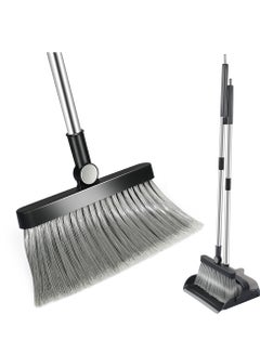 اشتري Brooms And Stand Up Dust Pan Sets Home Cleaning With Long Handle Broom And Dustpan في الامارات