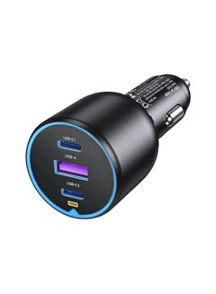 Buy Car Charger 2 USB-C Port And USB Port 130W - Black in Egypt