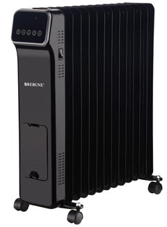 اشتري 13-Fin Oil Heater With Digital Display And Remote Control, 3 Heating Levels 2500 W RE-7-086 Black في السعودية