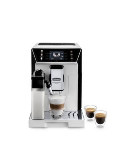 اشتري PrimaDonna Class ECAM 550.65.W Fully Automatic Coffee Machine with Milk System, Cappuccino and Espresso at the Touch of a Button, 3.5 Inch TFT Colour Display and App, Control [Energy Class A] 2 L 1450 W ECAM550.65.W White في مصر