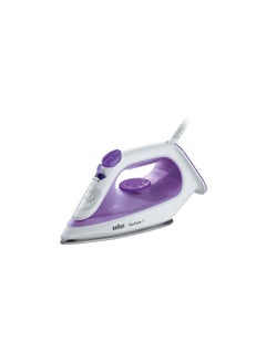 Buy Household TexStyle 1 SI1080VI, Steam Iron with SuperCeramic Coated Soleplate, Light and Fast Ironing, Quick Heating, Eco Mode, Easy 220ml Refill, 2000W, White/Violet 220 ml 2000 W SI1080VI Violet in Egypt