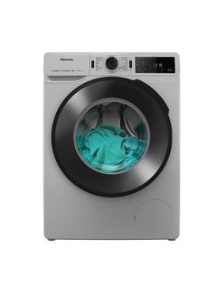 Buy Hisense Washing Machine Touch Control Front loading 8KG , 1400rpm , Premium Silver color,inverter,Drum Clean,Allergy Steam WF3V8042BSEG Silver in Egypt