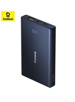 اشتري 10000 mAh Power Bank PD20W Fast Charging Simultaneously for Three Devices, Battery with Digital Display, Slim Mini for Pocket , for Plane Black في السعودية