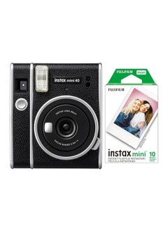 اشتري Instax Mini 40 Instant Camera, Black with 10 Mini Sheet في مصر