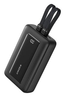 اشتري 20000 mAh Zolo Power Bank With Built-in USB-C And Lightning Cables Black في مصر