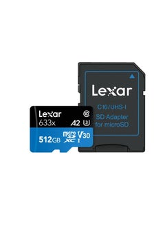 Buy 633x 512GB TF Card High-performance Micro SD Card Class10 U3 A2 V30 High Speed TF Card For Phone Camera Dashcam 512 GB in UAE