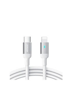 Buy S-A10 Fast Charging Data Cable - Type-C To Lightning - 30W PD White in Egypt