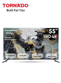 اشتري 55 Inch 4K ULTRA HD Smart TV, Google TV with Hands Free Voice Control, Dolby Vision Atmos, HDR 10+, Game Mode, 120 HZ, Wide Colour Gamut, DTS HD, Google TV Android, (2024) - 55UA3400E Black في السعودية