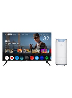 اشتري HD LED 32 Inches, Google OS, Dolby Audio, 5G Wifi and Humidifier Advanced 5 Liters Humidifier with Timer and Sleep Mode 32LN680G + EVHD-50W Black في الامارات