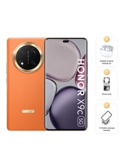 Buy X9c Dual SIM   Sunrise Orange 12GB RAM 256GB 5G With Free Gifts - Middle East Version in Saudi Arabia